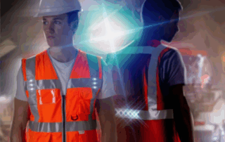 Ropa con luz LED para trabajar con seguridad